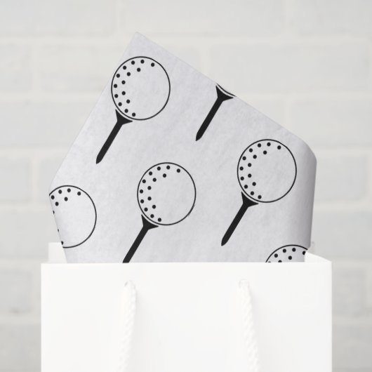 ゴルフボール ティー パターン クラシック ゴルフの楽しみ 薄葉紙 (ギフトバッグ)