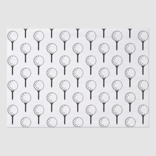 ゴルフボール ティー パターン クラシック ゴルフの楽しみ 薄葉紙 (正面)