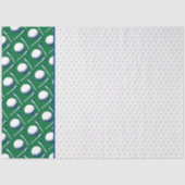 ゴルフボール ティー 青 緑 白 ディンプル 薄葉紙 (正面)