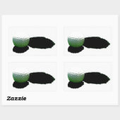 ゴルフボール&ホール 長方形シール (シート)