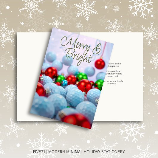 ゴルフボール&光沢のあるオーナメント シーズンカード