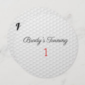 ゴルフボール 誕生日パーティー招待状 招待状 (正面/裏面)