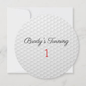 ゴルフボール 誕生日パーティー招待状 招待状 (正面)