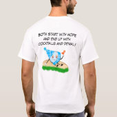ゴルフボール 誕生日 ジョーク  冗談 グッズ Tシャツ (裏面)