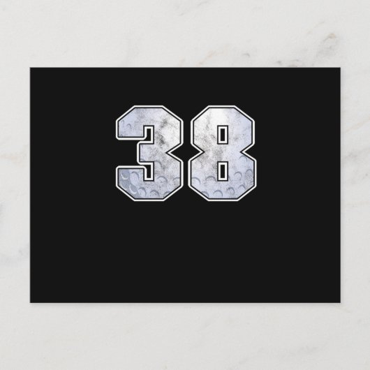 ゴルフボール 38歳 誕生日 お祝い スポーツ ギフト ポストカード (正面)