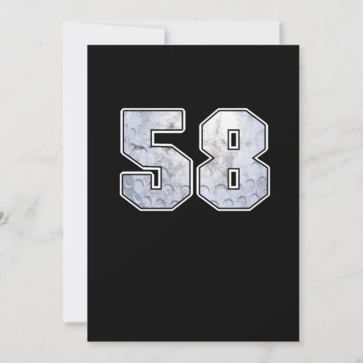 ゴルフボール 58歳 誕生日 お祝い スポーツ ギフト 招待状 (正面)