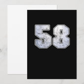 ゴルフボール 58歳 誕生日 お祝い スポーツ ギフト 招待状 (正面/裏面)