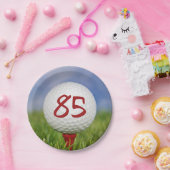 ゴルフボール 85歳の誕生日 ペーパープレート (パーティー)