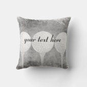 ゴルフボー動揺してルググレーアド文字ゴルファーカスタムズ クッション (裏面)