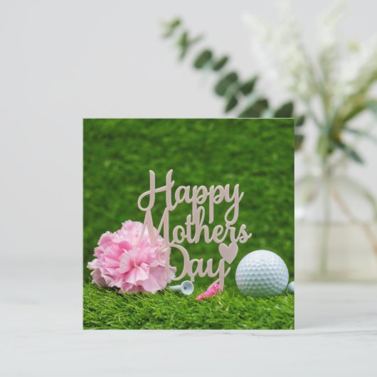 ゴルフマザーズデイとゴルフティー私はあなたを愛している カード (スタンド正面)