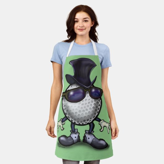 ゴルフマジシャン エプロン (着用した状態)