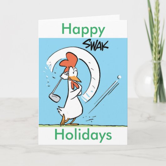 ゴルフマンガのグリーティングカード シーズンカード (正面)