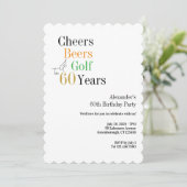 ゴルフミニマル60th誕生日応援とビール 招待状 (スタンド正面)