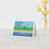 ゴルフメッセージカードの漫画 カード (黄色い花)