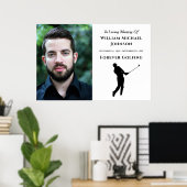 ゴルフメモリアルオーダーメイド写真葬儀 ポスター (ホームオフィス)