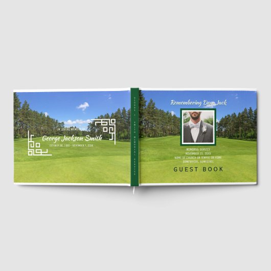 ゴルフメモリアルサービス自分のフォトゴルファーを追加 ゲストブック (全面)