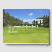 ゴルフメモリアルサービス自分のフォトゴルファーを追加 ゲストブック (裏面)