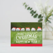 ゴルフメリークリスマスと幸せな新年 シーズンポストカード (スタンド正面)