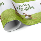 ゴルフメリークリスマスエッフェルパリフランス ラッピングペーパー (ロールコーナー)