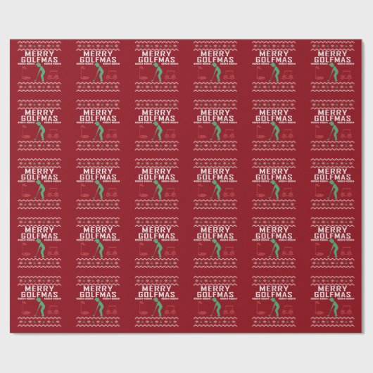 ゴルフメリーマスゴルフ醜いクリスマスセーター ラッピングペーパー (フラット)