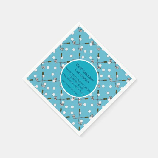 ゴルフメンバースペシャルイベントパーティーナプキンス スタンダードカクテルナプキン (角)