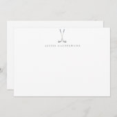 ゴルフモダンェスパーソナライズされた ノートカード (正面/裏面)