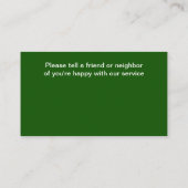 ゴルフモダンカート及びゴルフカー 名刺 (裏面)