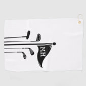 ゴルフモダンクラブが独自のイニシャルを作成 ゴルフタオル (横)