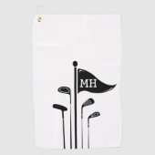 ゴルフモダンクラブが独自のイニシャルを作成 ゴルフタオル (正面)