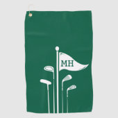 ゴルフモダンクラブが独自のイニシャルを作成 ゴルフタオル (正面)