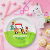 ゴルフモダンゴルファーズパルティー子供の誕生日 ペーパープレート (パーティー)