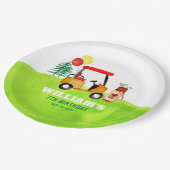 ゴルフモダンゴルファーズパルティー子供の誕生日 ペーパープレート (アングル)