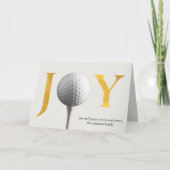 ゴルフモダンジョイ&ピースの折り畳みクリスマス シーズンカード (正面)