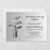 ゴルフモダンスポーツゴルフクラブ50誕生日 招待状 (正面)