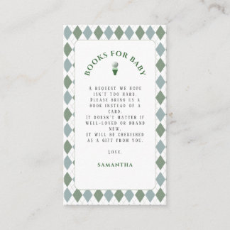 ゴルフモダンベビーシャワー エンクロージャーカード