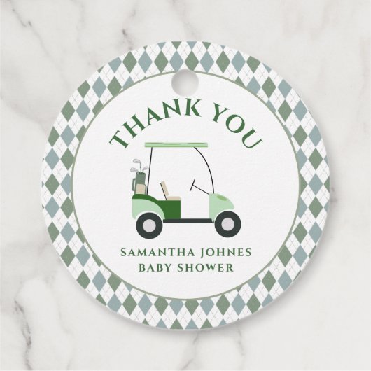 ゴルフモダンベビーシャワー フェイバータグ (裏面)