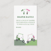 ゴルフモダンベビージェンダーがパー・ティーを明らかにする エンクロージャーカード (正面)