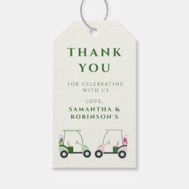 ゴルフモダンベビージェンダーがパー・ティーを明らかにする ギフトタグ