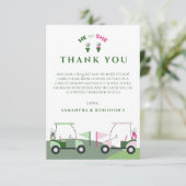 ゴルフモダンベビージェンダーがパー・ティーを明らかにする サンキューカード (スタンド正面)