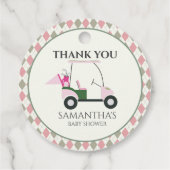 ゴルフモダンベビージェンダーがパー・ティーを明らかにする フェイバータグ (裏面)