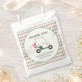 ゴルフモダンベビージェンダーがパー・ティーを明らかにする フェイバーバッグ (クリップ留めされた状態)