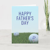ゴルフモダンボールゴルファーパパ父のデイカード カード (正面)