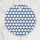 ゴルフモダンボールブルーホワイトおもしろいゴルフ フェイバータグ (正面)