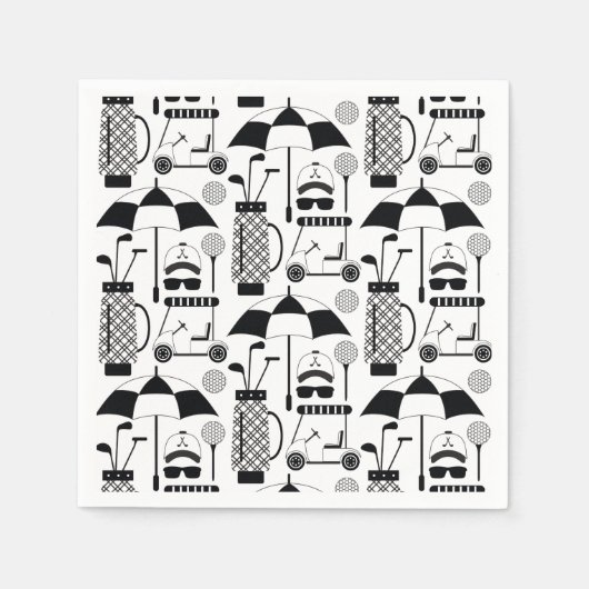 ゴルフモダン用具及びアクセサリーパターン スタンダードカクテルナプキン (正面)