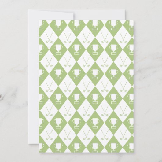 ゴルフモダン誕生日パーティー 招待状 (裏面)