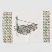 ゴルフモノグラムのボールパターンレディーズ ゴルフタオル (横)