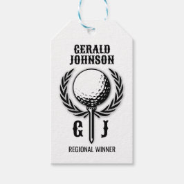 ゴルフモノグラムリースデザイン ギフトタグ