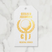 ゴルフモノグラムリースデザイン ギフトタグ (正面)