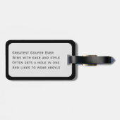 ゴルフモノグラム素晴らしゴルファー荷物タグ ラゲッジタグ (裏面横)