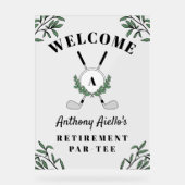 ゴルフモノグラム退職金パルティーウェルカム アクリルサイン (正面)